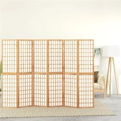 Afbeelding van Kamerscherm inklapbaar 6 panelen Japanse stijl 240x170 cm
