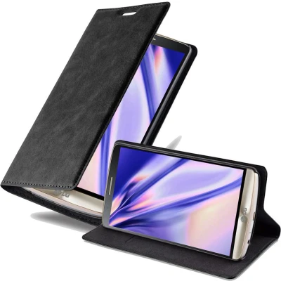 Afbeelding van Cadorabo Hoesje geschikt voor LG G3 in ZWARTE NACHT Beschermhoes met magnetische sluiting, standfunctie en kaartvakje Book Case Cover Etui