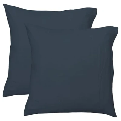 Afbeelding van Matt &amp; Rose Set Kussenslopen Pauw Blauw (2x) 65 x cm Mousseline Katoen