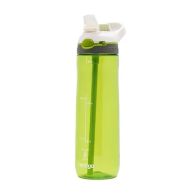 Afbeelding van Contigo Ashland Autospout Waterfles met rietje Grote BPA vrije Drinkfles van 720ml Sportfles Lekvrije Ideaal voor School, de Sportschool, Fiets, Hardlopen, Wandelen Citron
