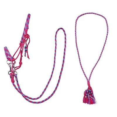 Afbeelding van QHP Touwhalster &amp; Neckrope Liberty Fuchsia Cob
