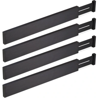 Afbeelding van Relaxdays ladeverdelers set van 4 verstelbare lade organizer 46 tot 56 cm bamboe