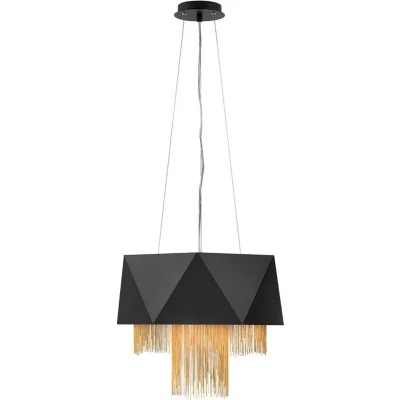 Afbeelding van Hinkley/ Fredrick Ramond LED Pendelarmatuur Zuma 6X E27 Max 60W Dimbaar Satin Black/ Gold