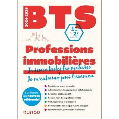 Afbeelding van TOUT LE BTS PROFESSIONS IMMOBILIERES 1RE ET 2E ANNEE