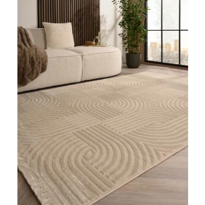 Afbeelding van Scadinavisch Vloerkleed Serene Vidda Beige 80x250 Cm
