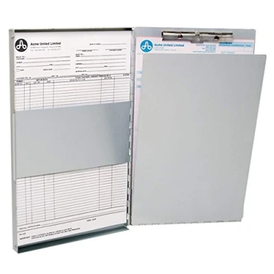 Afbeelding van Westcott Klemmap Ft A4, Aluminium, Zijopening