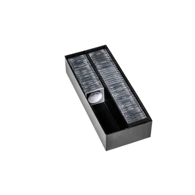 Afbeelding van Leuchtturm Leuchtturm, Opbergbox, Logic Munthouders 50x50 mm. (160x) Zwart afm: 285x120x65 per st.