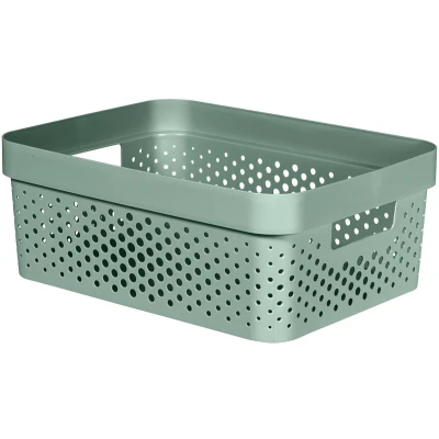 Afbeelding van Curver Infinity Opbergbox dots 17L groen.