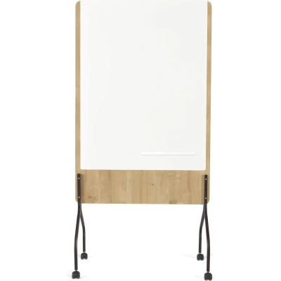 Afbeelding van Whiteboard Rocada Natural 100x120cm wit mobiel 2 zijdig melamine magne