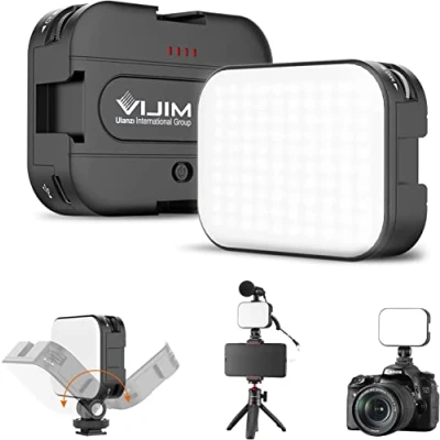Afbeelding van VIJIM VL100C Led videolamp met 2000 mAh batterij, dimbaar mini videolicht, 2500 6500 K, koude hoefhouder, CRI95+ voor vlogging, YouTube, TikTok, live streaming en