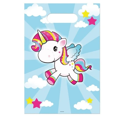 Image de Sacs de fête licorne enfants 29x18 cm 8 pièces