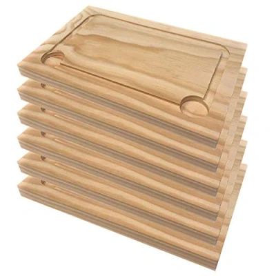 Afbeelding van Artema Houten bord Snijplanken Kan worden gebruikt als serveerschalen Set 6 stuks 30 x 20 cm