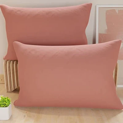 Afbeelding van PETTI Artigiani Italiani 1 paar kussenslopen 70 x 40 cm, microvezel, bekleding, bank, 2 kussenslopen, effen roze, 100% Made in Italy