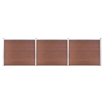 Afbeelding van Schuttingpanelenset 526x146 cm HKC bruin