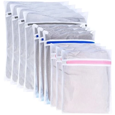Afbeelding van Wasnetten voor wasmachine, 10 stuks, waszakken, grote wasnetten, met ritssluiting, blouses, beha&#039;s, ondergoed, beddengoed, jassen,
