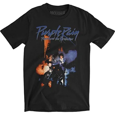 Afbeelding van Prince Purple Rain Heren T shirt S Zwart