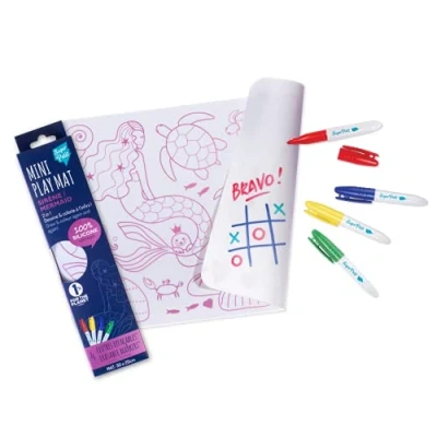 Afbeelding van SUPER PETIT Educatief spel 2 in 1 zeemeermin kleuren Omkeerbaar Wordt geleverd met 4 uitwisbare viltstiften Gemakkelijk schoon te maken Herbruikbaar Antibacterieel Vanaf 3 jaar 30 x