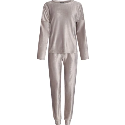 Afbeelding van Taupe velours huispak Pastunette Maat 44