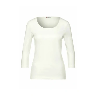 Afbeelding van Street One TShirt Pania Basic Gebroken wit 36