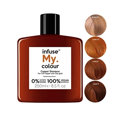 Image de Infuse My. colour Haircare Shampooing infusé aux pigments My.Colour pour améliorer l&#039;éclat et la longévité tonale des cheveux colorés, 250 ml, cuivre