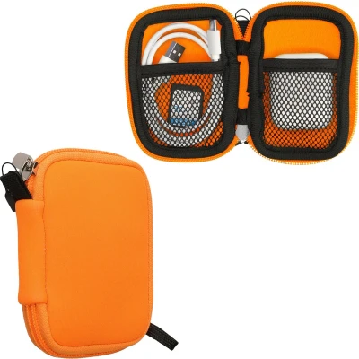 Afbeelding van kwmobile hoesje voor draadloze oordopjes Compatibel met in ear Headphones 6 x 9 cm Beschermhoesje van neopreen