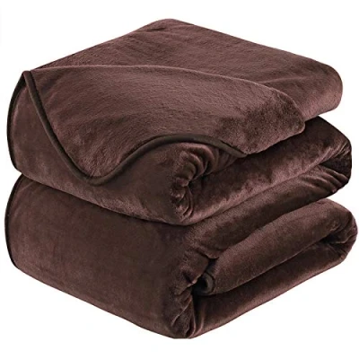 Afbeelding van Plaid Dikke Fleece Deken 150x200 cm Chocolade kleur Zacht en Warm Dubbele Beddeken Flanellen Sofa Throw Dubbelzijdig Omkeerbaar