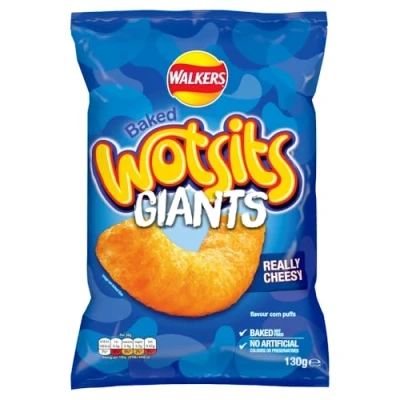 Afbeelding van Walkers Wotsits Giants Really Cheesy Vegetarische Snacks, 130 g