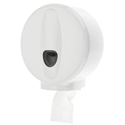 Afbeelding van Toiletpapierdispenser PlastiQline 2020, Jumboroldispenser mini kunststof wit, ABS