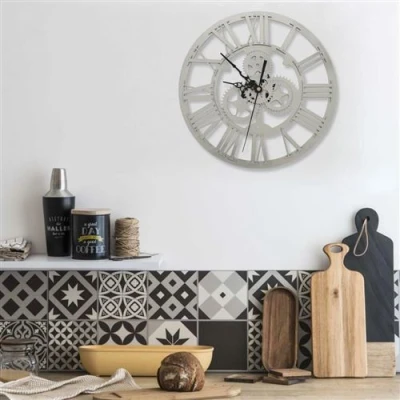 Afbeelding van vidaXL Wandklok 30 cm acryl zilverkleurig