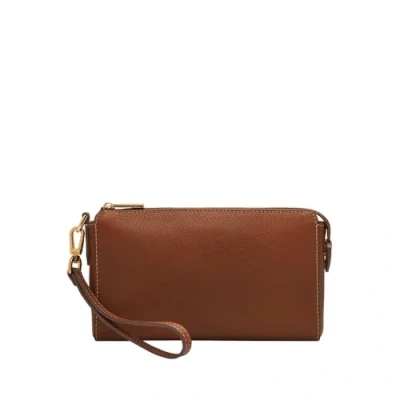 Afbeelding van FOSSIL Utensil zak Gift Wristlet Medium Brown Bruine
