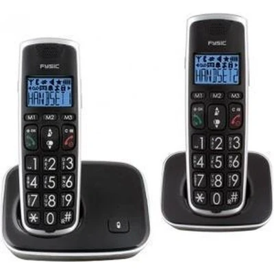 Afbeelding van Fysic FX 6020 Senioren DECT telefoon met grote toetsen en 2 handsets, zwart Black