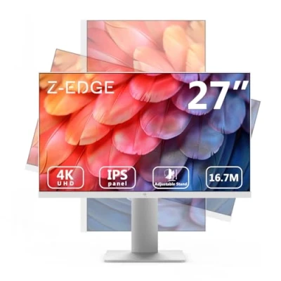 Afbeelding van Z Edge 27 inch 4K UHD Monitor (3840 x 2160) IPS 75Hz (DP) LED 250 cd/m², HDR10, FreeSync, flikkervrij, HDMI x2, DisplayPort in hoogte verstelbaar, kantelbaar, draaibaar, wit