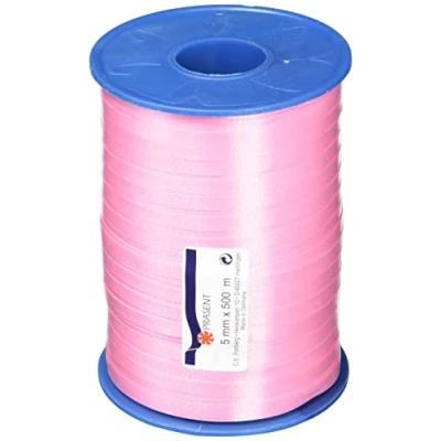 Afbeelding van Polyband ballon lint baby roze lichtrose 5mmx500m.