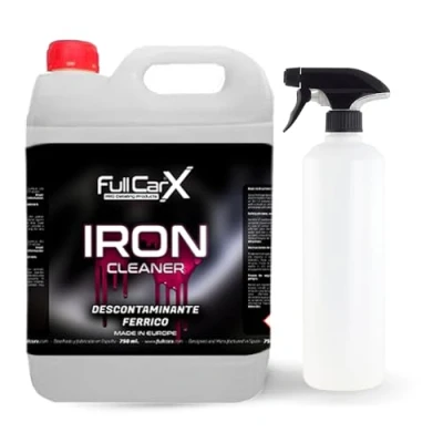 Afbeelding van FULLCARX Iron Cleaner 5 liter velgenreiniger auto ontsmettingsmiddel ferro pH neutraal zuurvrij, wrijvingsvrije reiniging voor motorfiets velgen aluminium chroom product onderhoud professionele