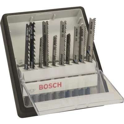 Afbeelding van Bosch 10 Delige Set Decoupeerzaagblad Robust Line Wood And Metal, T244d; T144d; T101ao; T101b; T101aof; T1