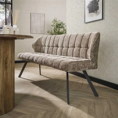 Afbeelding van Hoyz Collection Eetkamerbank Raster Rich Champagne
