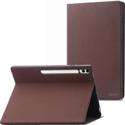 Afbeelding van Accezz Tablet Hoes Geschikt voor Samsung Galaxy Tab S9 FE Plus / Classic Case Bruin