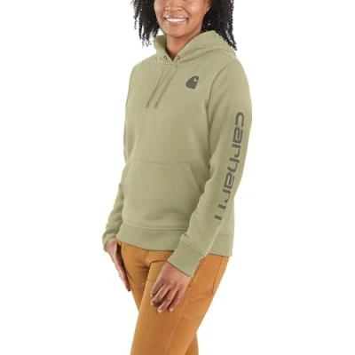 Afbeelding van Carhartt Clarksburg Graphic damestrui met lange mouwen, Gedroogde klei