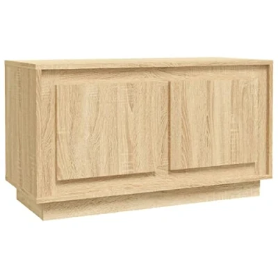 Image de vidaXL Meuble TV chêne sonoma 80x35x45 cm bois d&#039;ingénierie819855