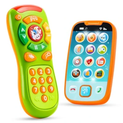 Afbeelding van JOYIN Babyspeelgoed, afstandsbediening en smartphone met muziek, grappig educatief muziekspeelgoed voor baby&#039;s, kinderen, jongens of meisjes, verjaardagscadeaus Kerstmis