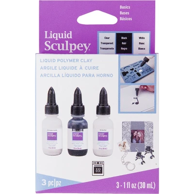 Afbeelding van Set 3 flessen vloeibare klei basics 30 ml Sculpey