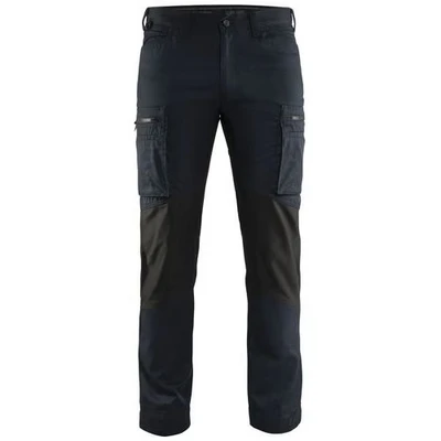 Image de Pantalon services stretch marine foncé/noir