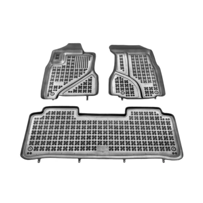 Afbeelding van REZAW PLAST 200912 Vloermatset Rubber voor en achter 3 Zwart Op maat gemaakt