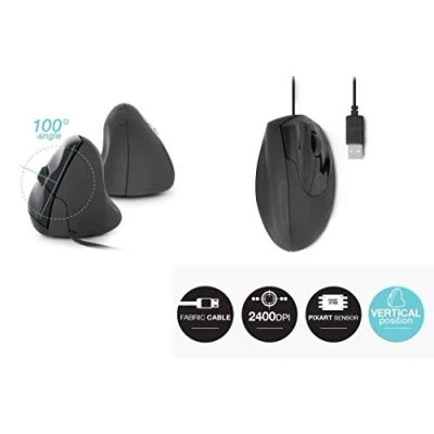Afbeelding van Muis Urban Factory EMR01UF N 2400 dpi Modern en ergonomisch ontwerp Zwart