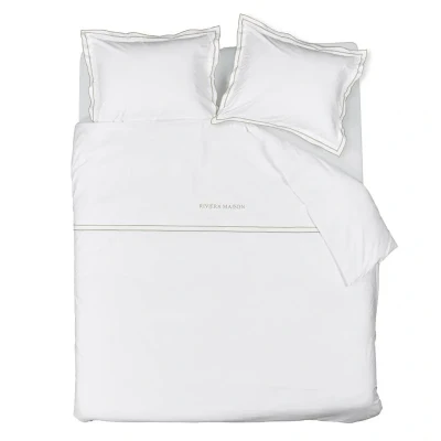 Afbeelding van Riviera Maison Salute dekbedovertrek Lits Jumeaux XL 260x200/220 Zand