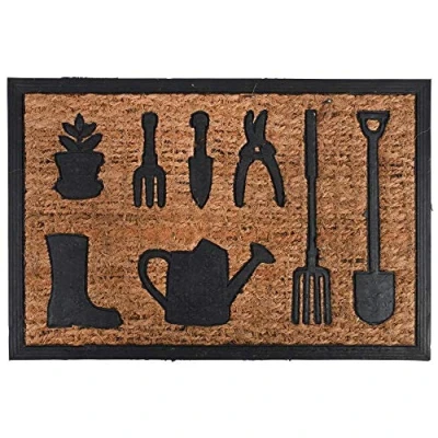 Afbeelding van Esschert Design Deurmat 40,3 X 60,8 Cm Koksvezel Bruin/zwart