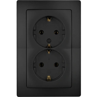 Afbeelding van Kopp 941150080 Wandcontactdoos Inzetstuk Paris Zwart (mat)
