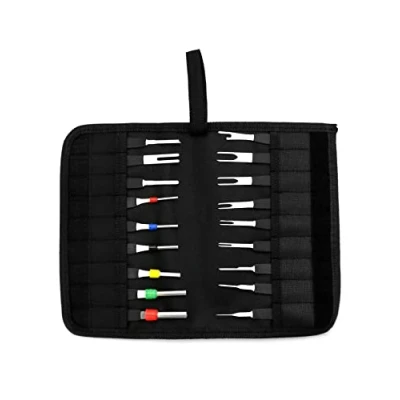 Afbeelding van QWORK® Terminal Removal Tool Kit, 18 stuks gereedschap voor kabelschoenen, demontagegereedschap elektrische bedrading auto