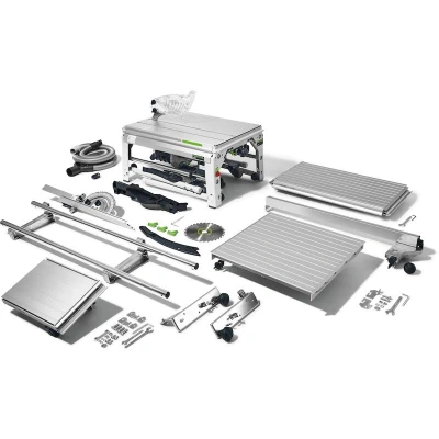 Afbeelding van FESTOOL CS 70 EBG SET trek en afkortzaag PRECISIO 225 mm 2100 W met lengte aanslag, schuiftafel verlenging/verbreding 57478