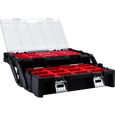 Afbeelding van Keter Cantilever Duo Gereedschapsorganiser M (22 inch) 57,2x30,7x16,7cm Zwart/Rood